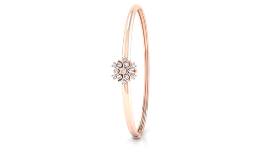 Secret Elixir Artificial Diamond Rose Gold Bracelet Straight View.Best Lab Grown Diamod Jewelry