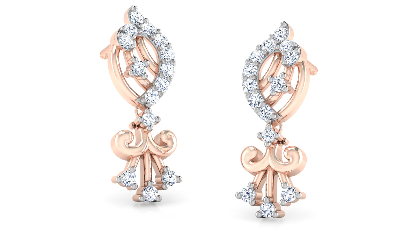 Candy Crystal Synthetic Diamond Rose Gold Danglers Jewelry Order Online and Shop at Diahart