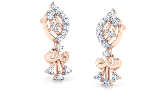 Candy Crystal Synthetic Diamond Rose Gold Danglers Jewelry Order Online and Shop at Diahart