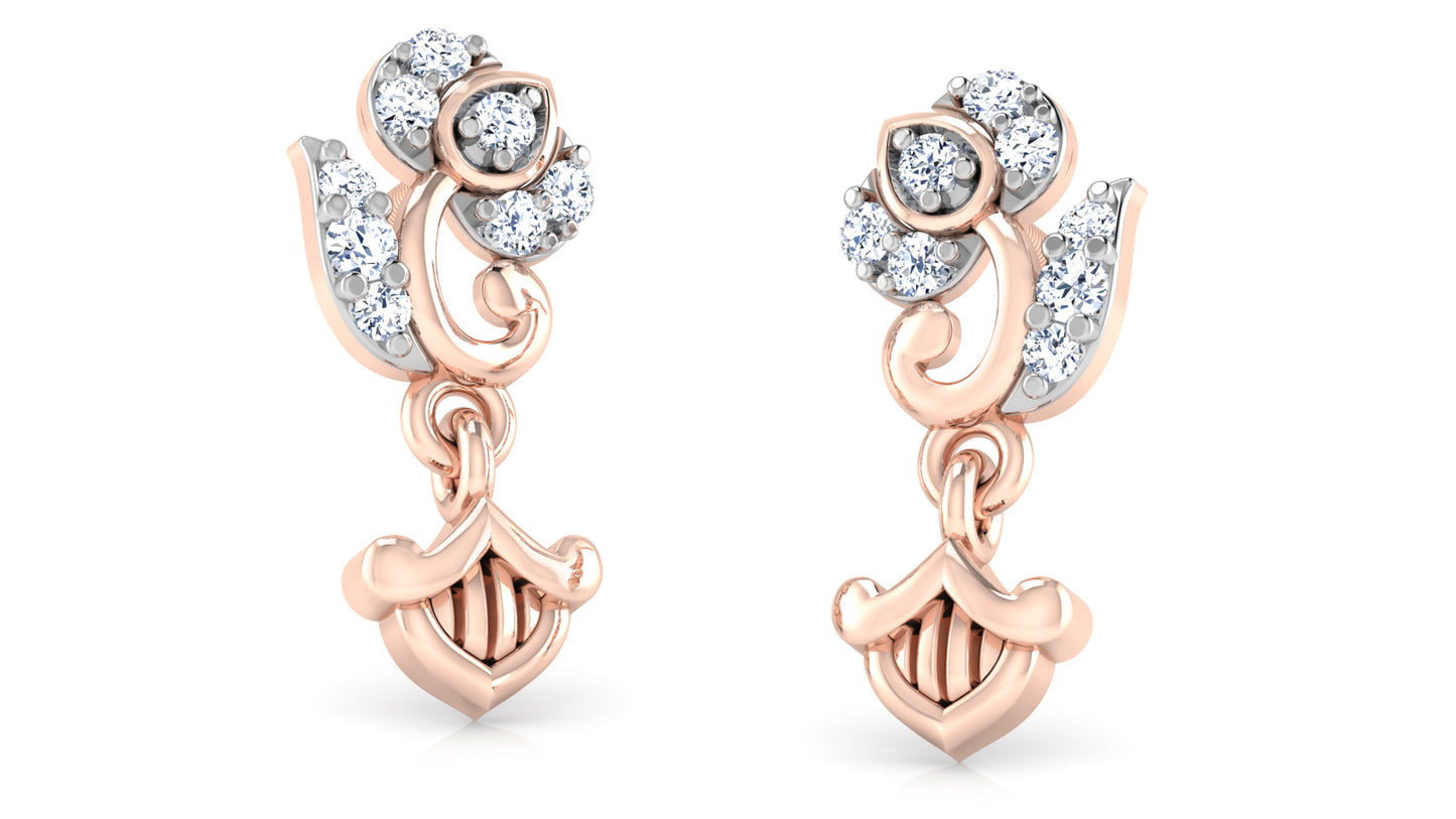 Rich Relics Lab Grown Diamond Rose Gold Danglers Jewelry Order Online and Shop at Diahart