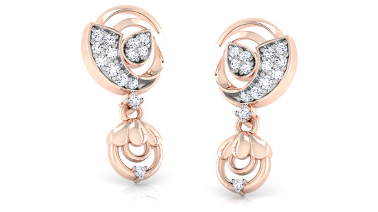 Gem Canopy Synthetic Diamond Rose Gold Danglers Order Online and Shop at Diahart