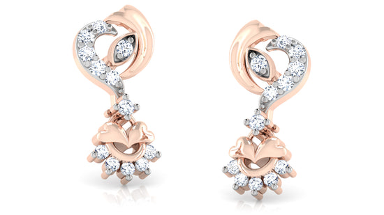 Trending Trinkets Artificial Diamond Rose Gold Danglers Order Online and Shop at Diahart