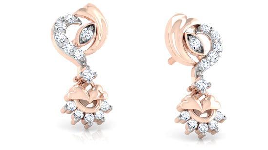 Trending Trinkets Artificial Diamond Rose Gold Danglers  View Best Lab Grown Diamond jewelry in chennai