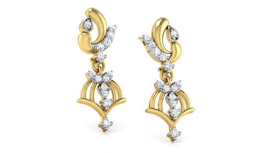 Dancing Pendulums Lab Grown Diamond Gold Danglers  Order Online and Shop at Diahart