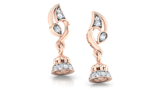 Bell World Artificial Diamond Gold Danglers . Best Artificial Diamond Jewelry in Chennai