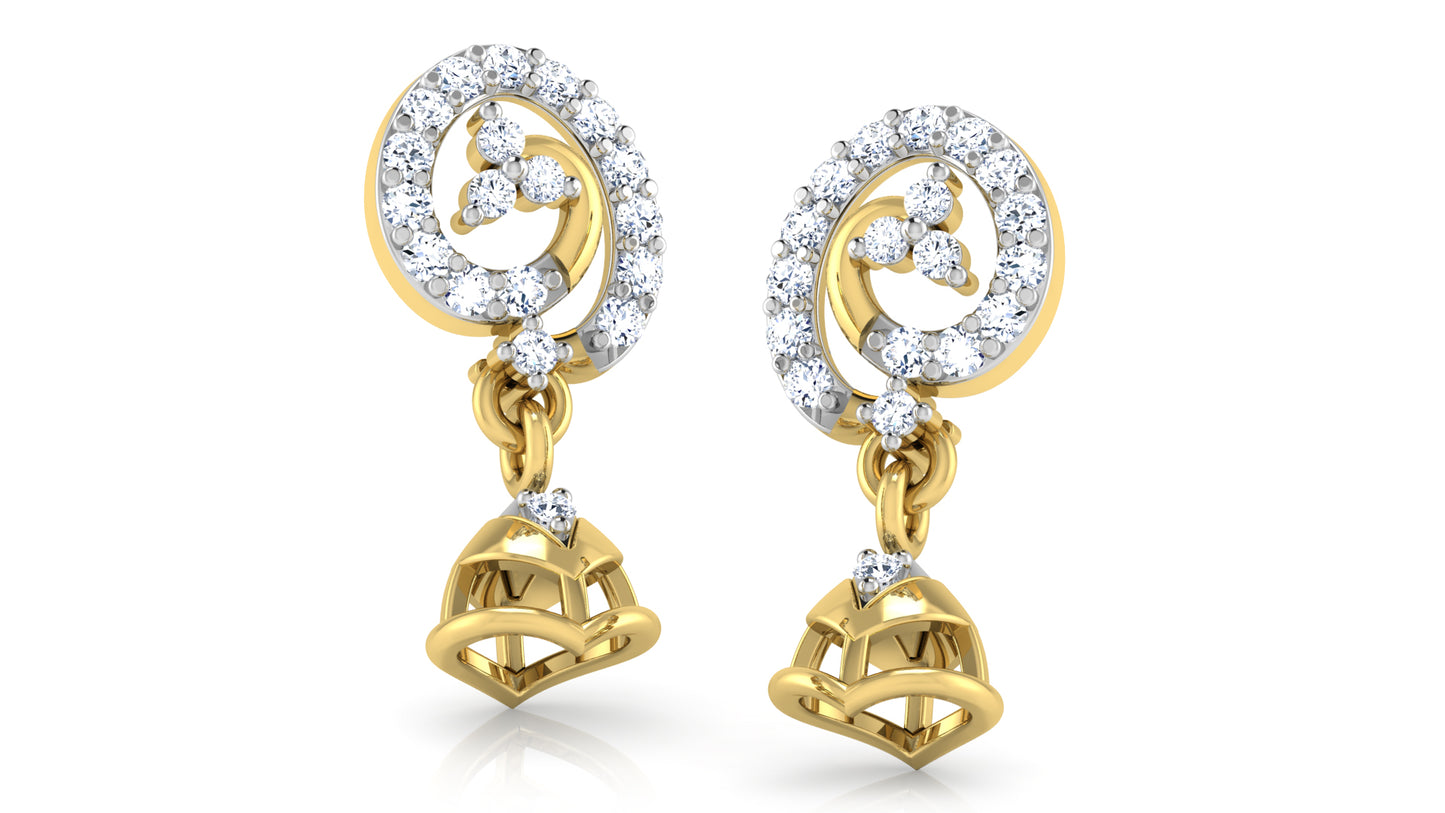 Spira Bellola Lab Grown Diamond Gold Danglers order Online and Shop at Diahart