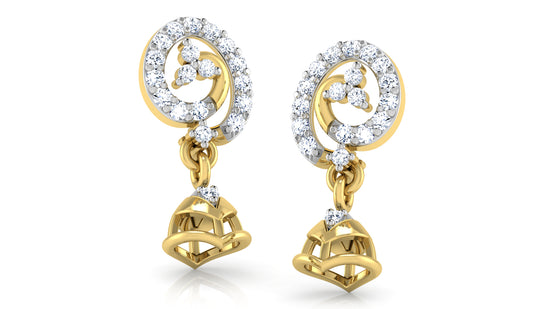 Spira Bellola Lab Grown Diamond Gold Danglers order Online and Shop at Diahart