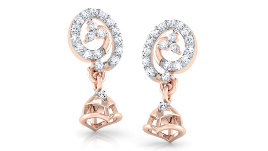 Spira Bellola Lab Grown Diamond Rose Gold Danglers order Online and Shop at Diahart