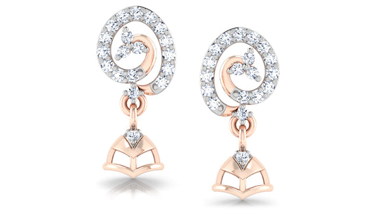 Spira Bellola Lab Grown Diamond Rose Gold Danglers Front View