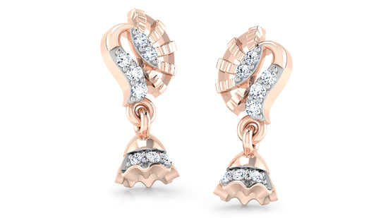 Style Stigma Diamond Rose Gold Danglers Order Online & Shop Now at Diahart