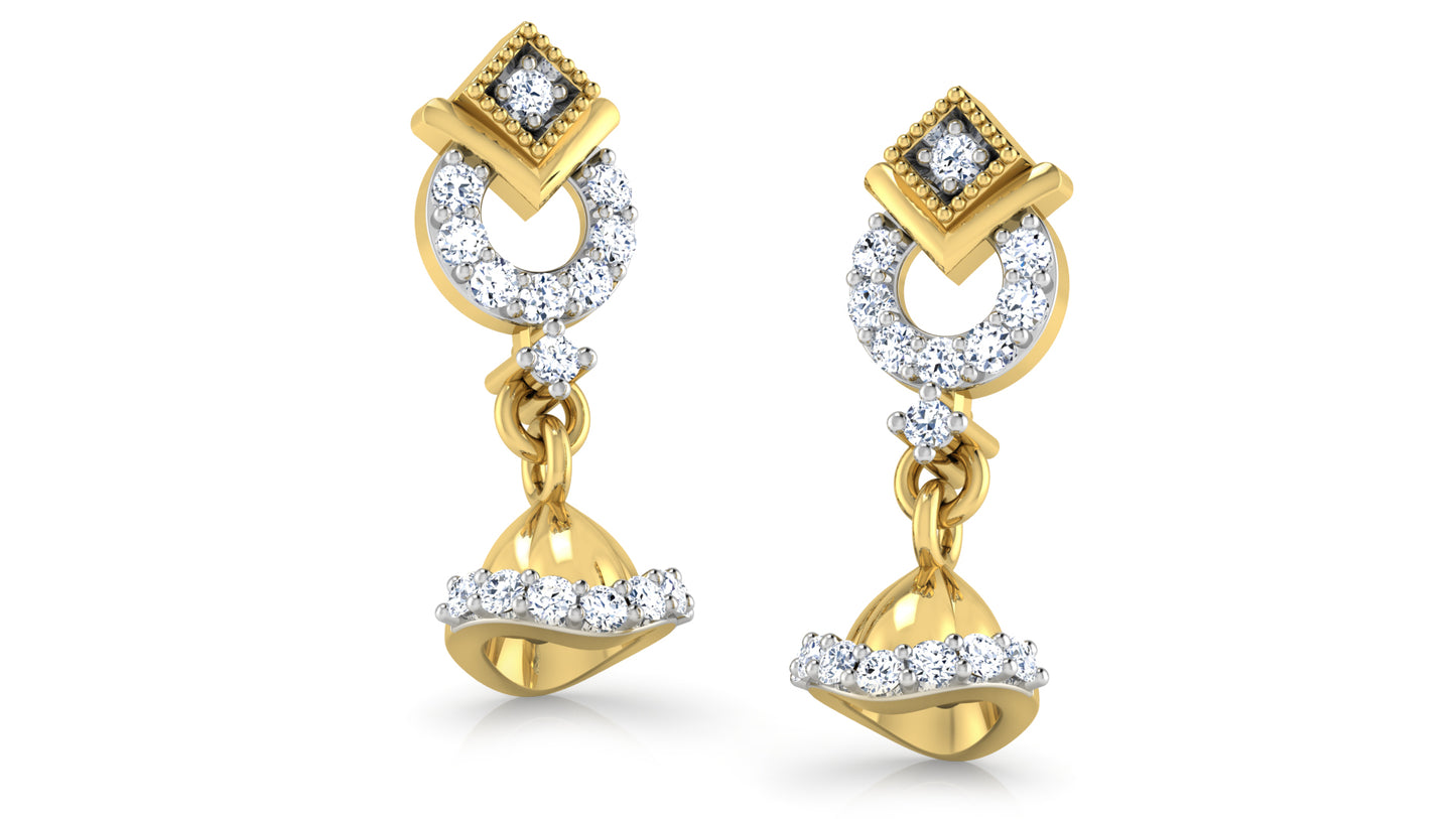 Ring Bellet Diamond Gold Danglers Order Online & Shop Now at Diahart