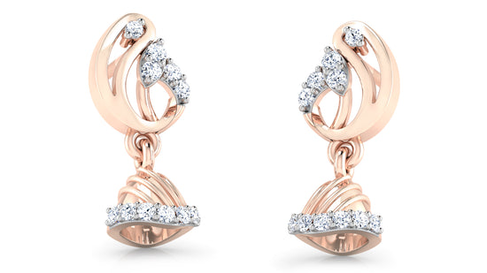 Bell Marvel Lab Grown Diamond Rose Gold Danglers