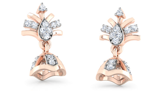 Lola Fola Lab Grown Diamond Rose Gold Danglers