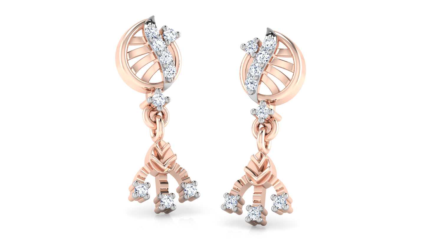 Sail Away Lab Grown Diamond Rose Gold Danglers