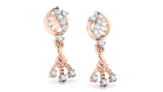 Vibrant Sail Away Lab Grown Diamond Rose  Gold Danglers 