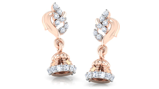 Tinkle Tankle Lab Grown Diamond Rose Gold Danglers 