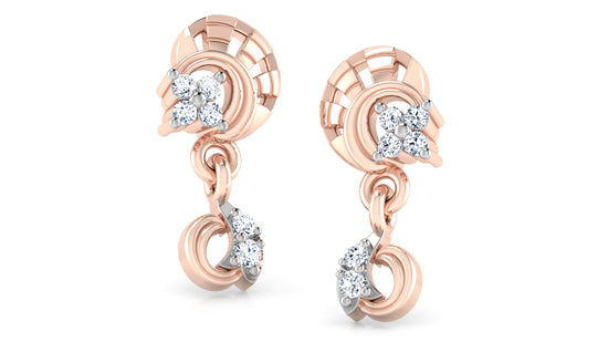 Buy Bold n Beautiful Synthetic Diamond Rose Gold Danglers 