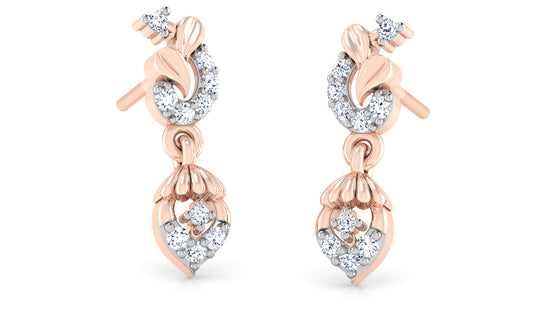 Diagold Canopy Artificial Diamond Rose Gold Danglers 