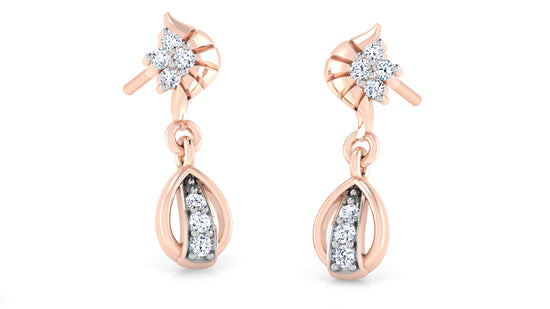 Shop Ear Charms Synthetic Diamond Rose Gold Danglers at Diahart Chennai