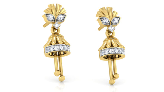 Charming Chandelier Charms Lab-Grown Diamond  Gold Danglers 