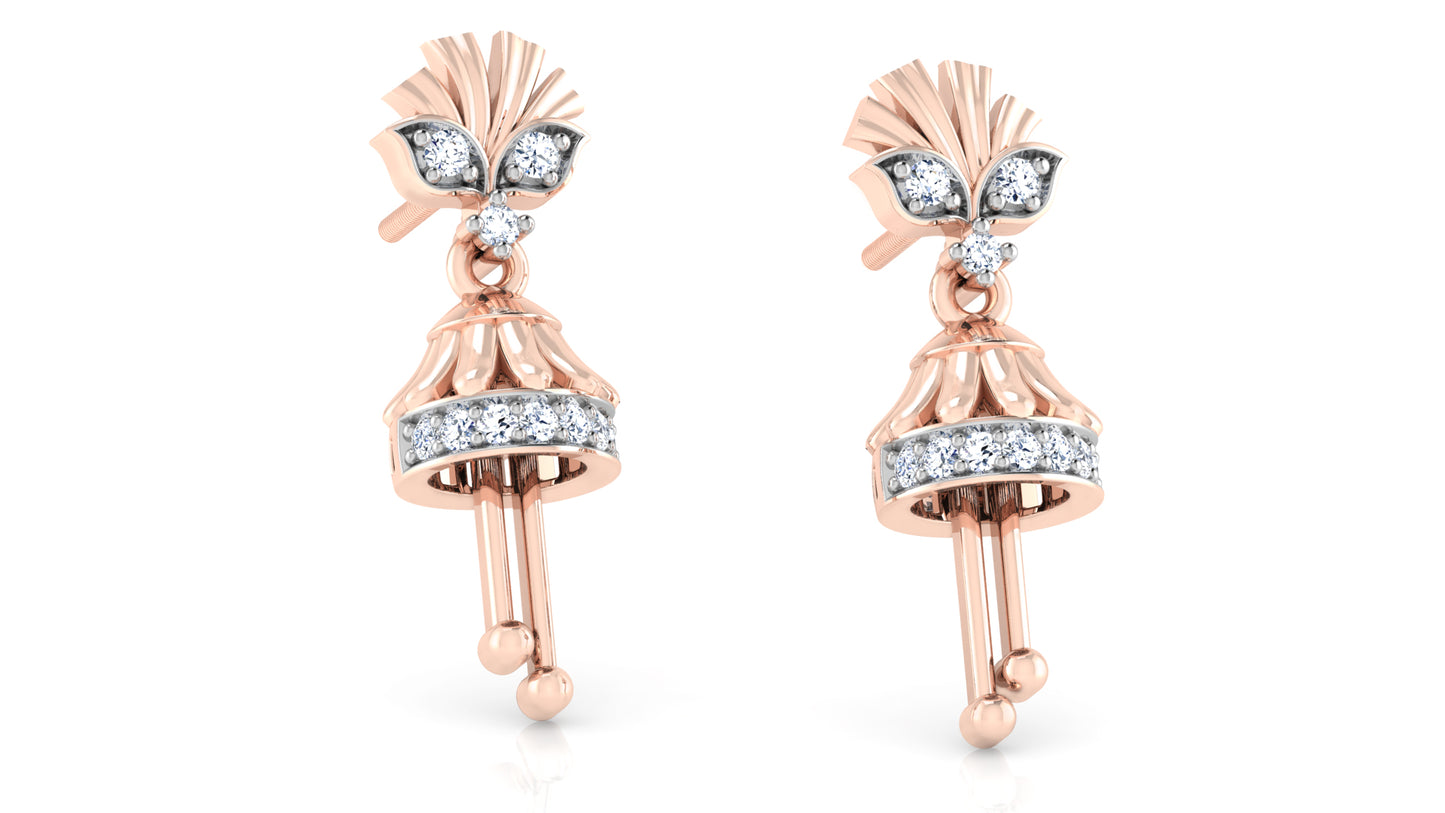 Charming Chandelier Charms Lab-Grown Diamond Rose Gold Danglers 