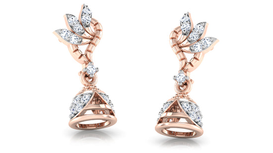 Belladona Synthetic Diamond Jewelry Rose Gold Danglers