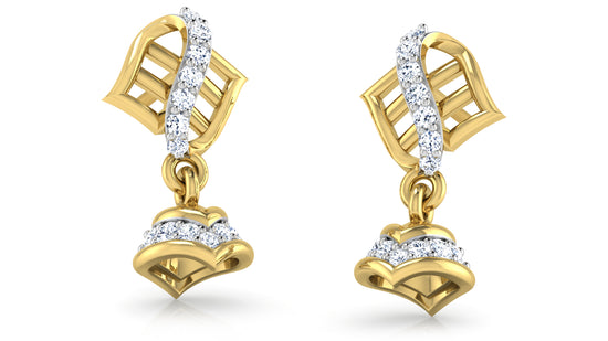 Hearty Bells Lab-Grown Diamond Gold Danglers