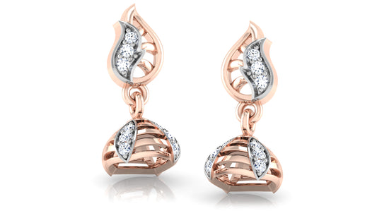 Delicate Tracery Lab-Grown Diamond Rose gold Danglers