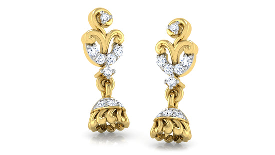 Fablous Bulbousa Frantica Lab Grown Diamond Gold Danglers