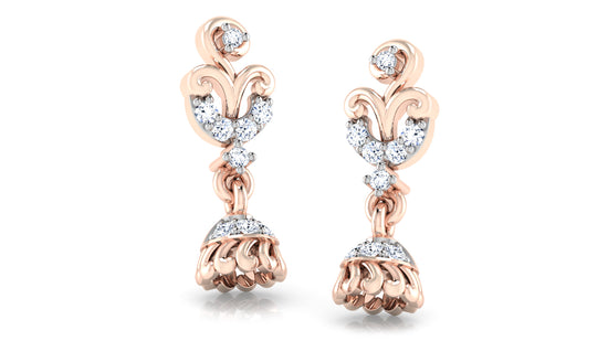 Fablous Bulbousa Frantica Lab Grown Diamond Rose Gold Danglers