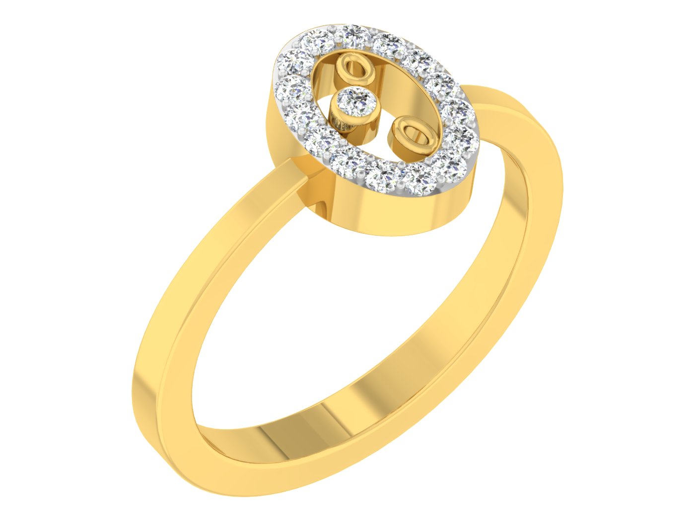 Nature's Bounty Synthetic Diamond Gold Band.Best Lab Grown Diamond Jewelry at Diahart.