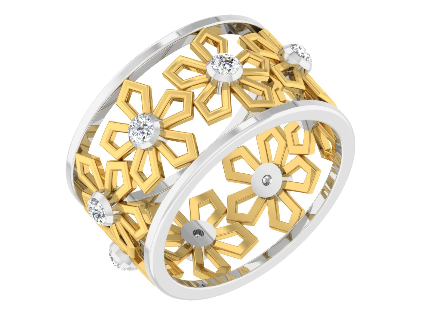 Buy Graceful Flowers lab grown Diamond Band at Diahart.