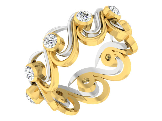 Buy Curly Wurly Synthetic Diamond Band Order Online and Shop at Diahart