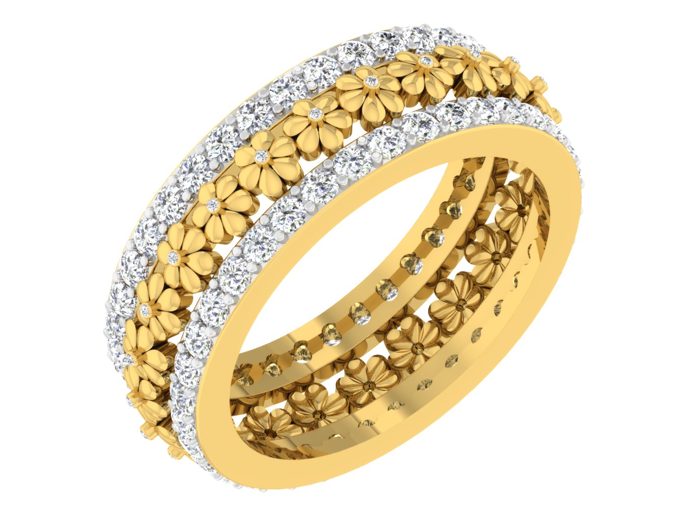 Buy Floral Feast lab grown Diamond Band at Diahart.