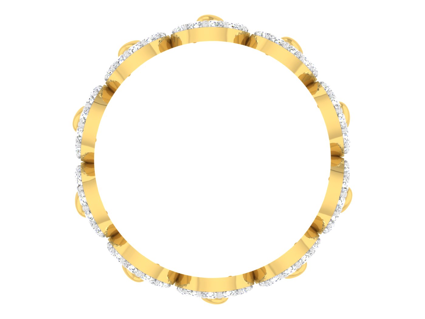 Buy Diamond Mania Artificial Diamond Gold Band at Diahart.