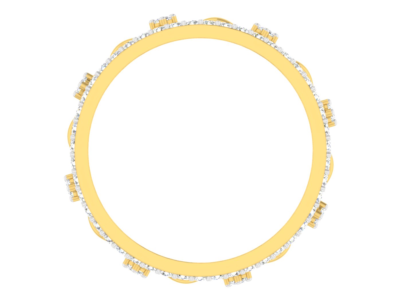 Flower Locks Lab Grown Diamond Gold Band at Diahart.