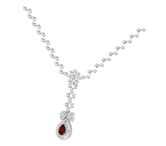 Pleasing Beauty Diamond Necklace and Earring Set