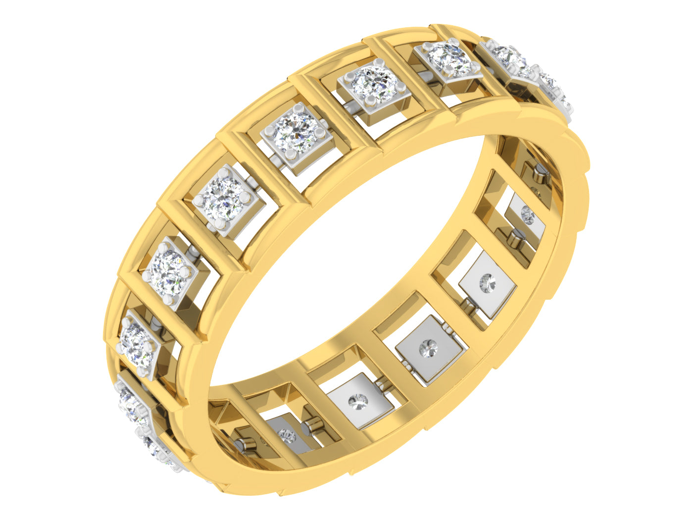 Gold Crest artificial Diamond Gold Band Side View. Best Artificial Diamond Jewelry in Chennai