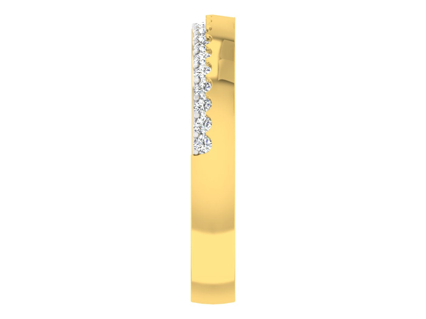 Golden Spikes Artificial Diamond Band Front View.Synthetic diamond jewelry in chennai