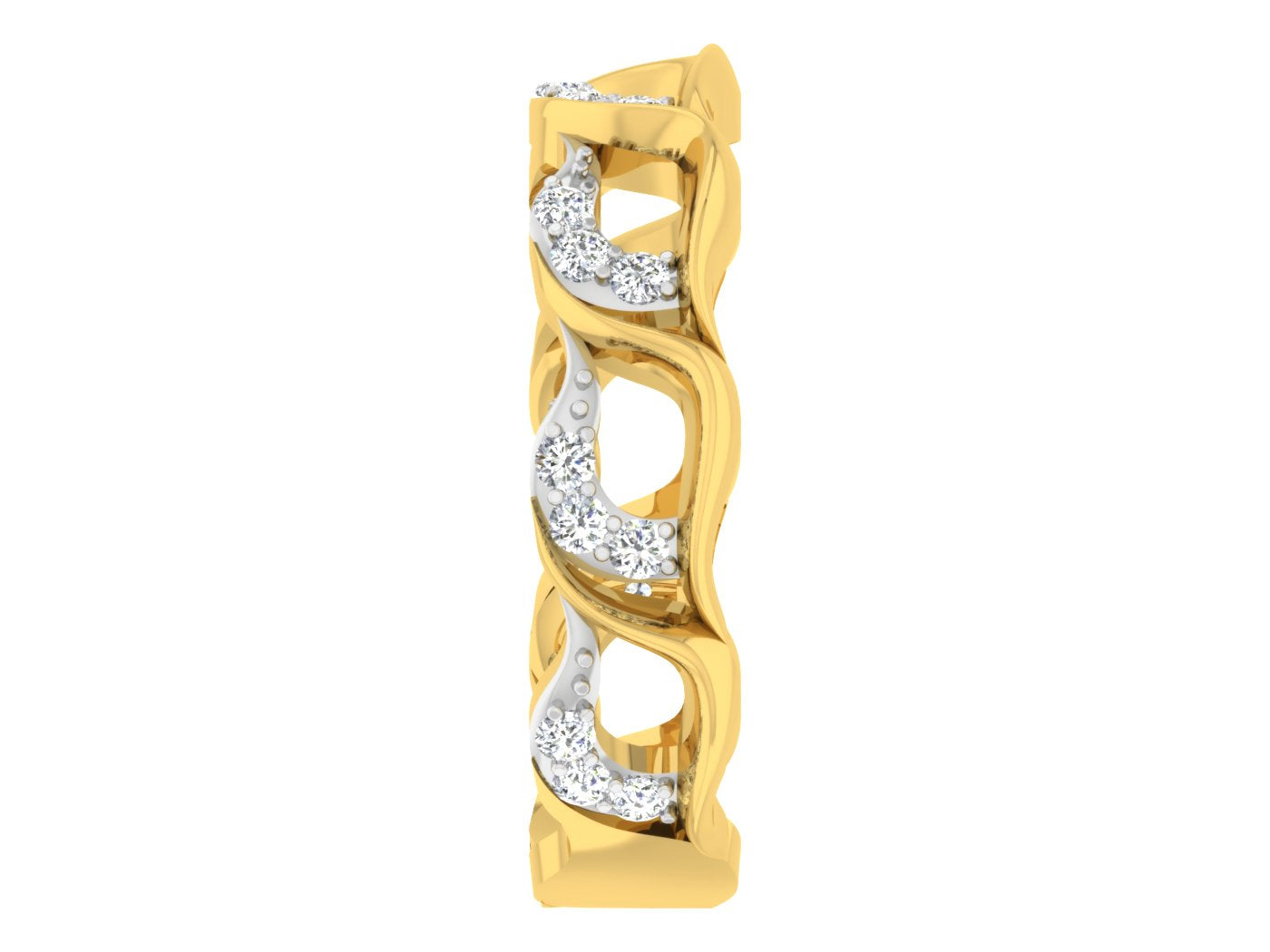 Autumn Bliss Synthetic Diamond Band Front View.Best Synthetc Diamond Jewelry