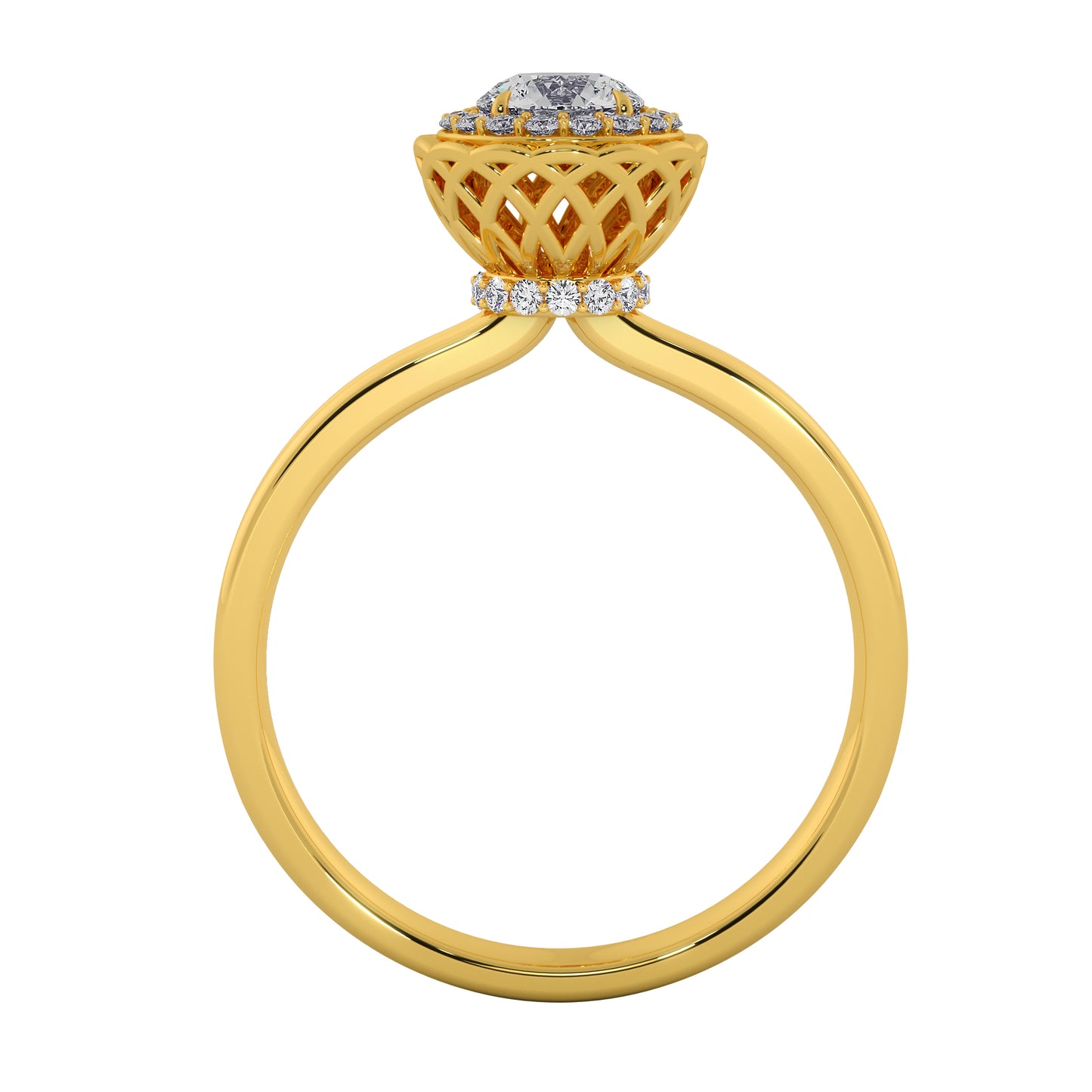 Wheel of Motion Solitaire Ring