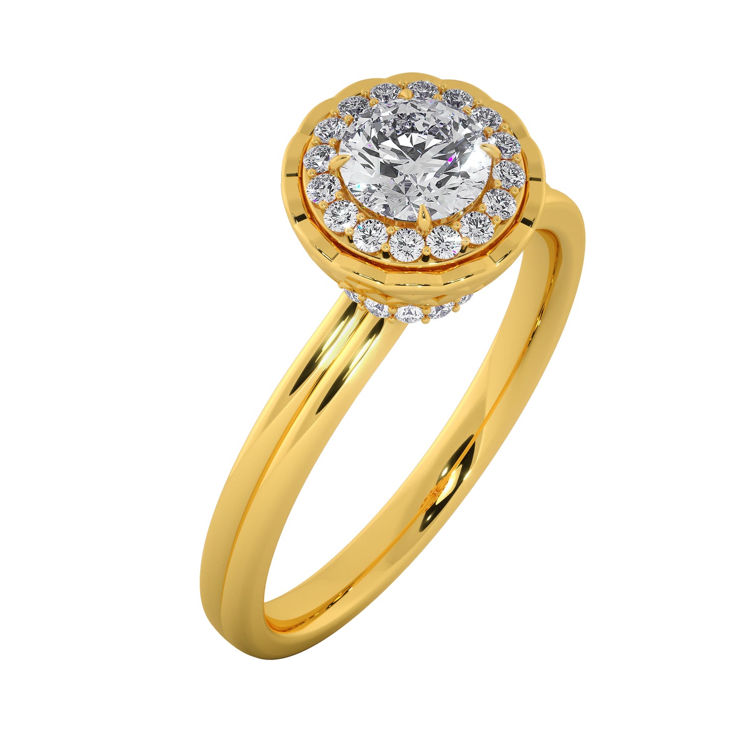 Wheel of Motion Solitaire Ring