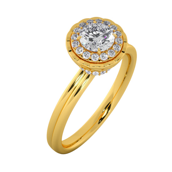 Wheel of Motion Solitaire Ring