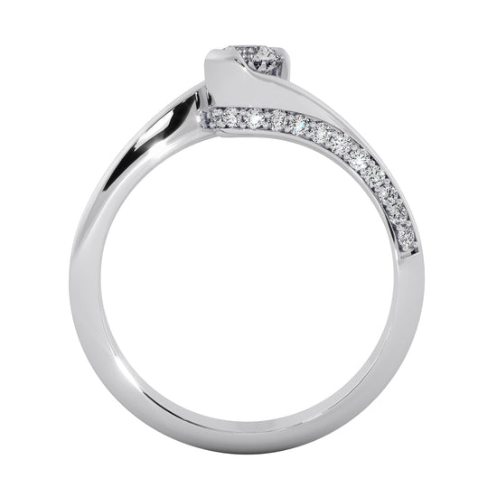 Snaky Charm Solitaire Ring