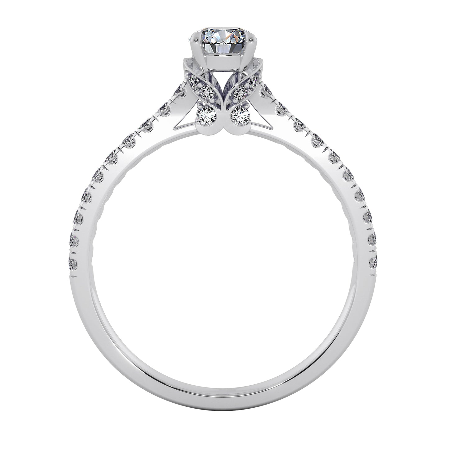 Butterfly Gaze Solitaire Ring