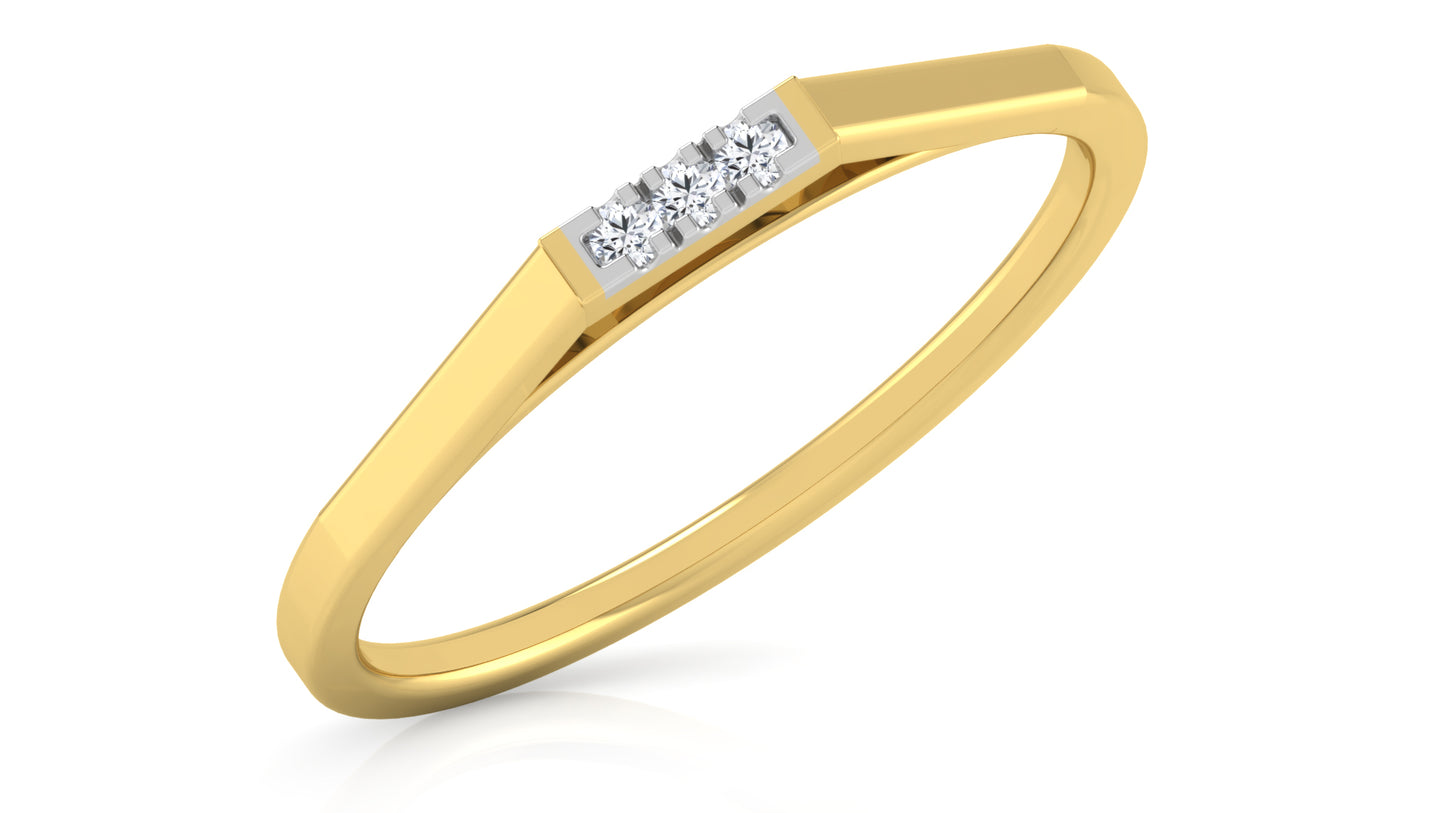 Golden Dip Diamond Ring