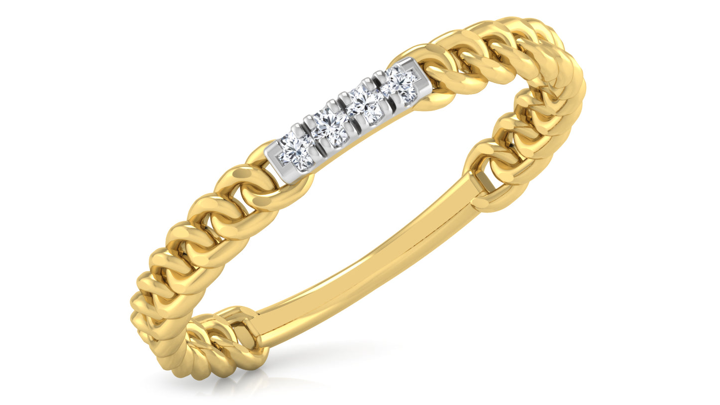 Chain Terrain Diamond Ring