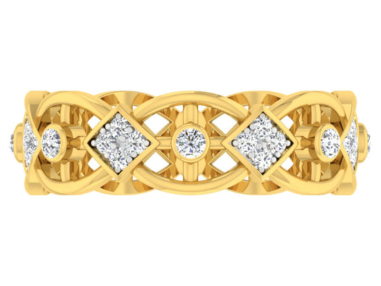 Cool Quest Artificial Diamond Gold Band Top View.Best Artificial Diamond Jewelry in Chennai at Diahart.