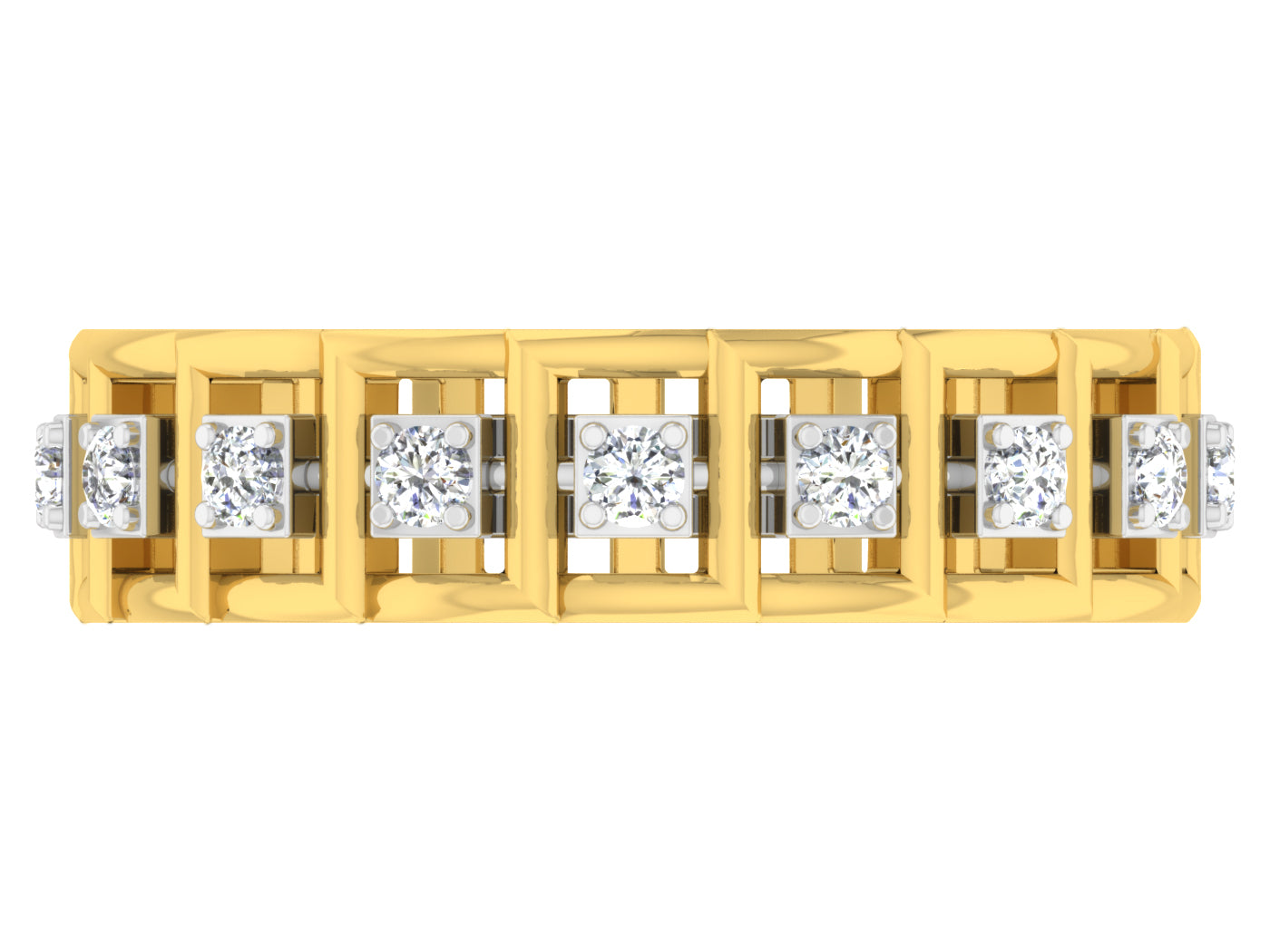 Gold Crest artificial Diamond Gold Band Top View. Best Artificial Diamond Jewelry in Chennai