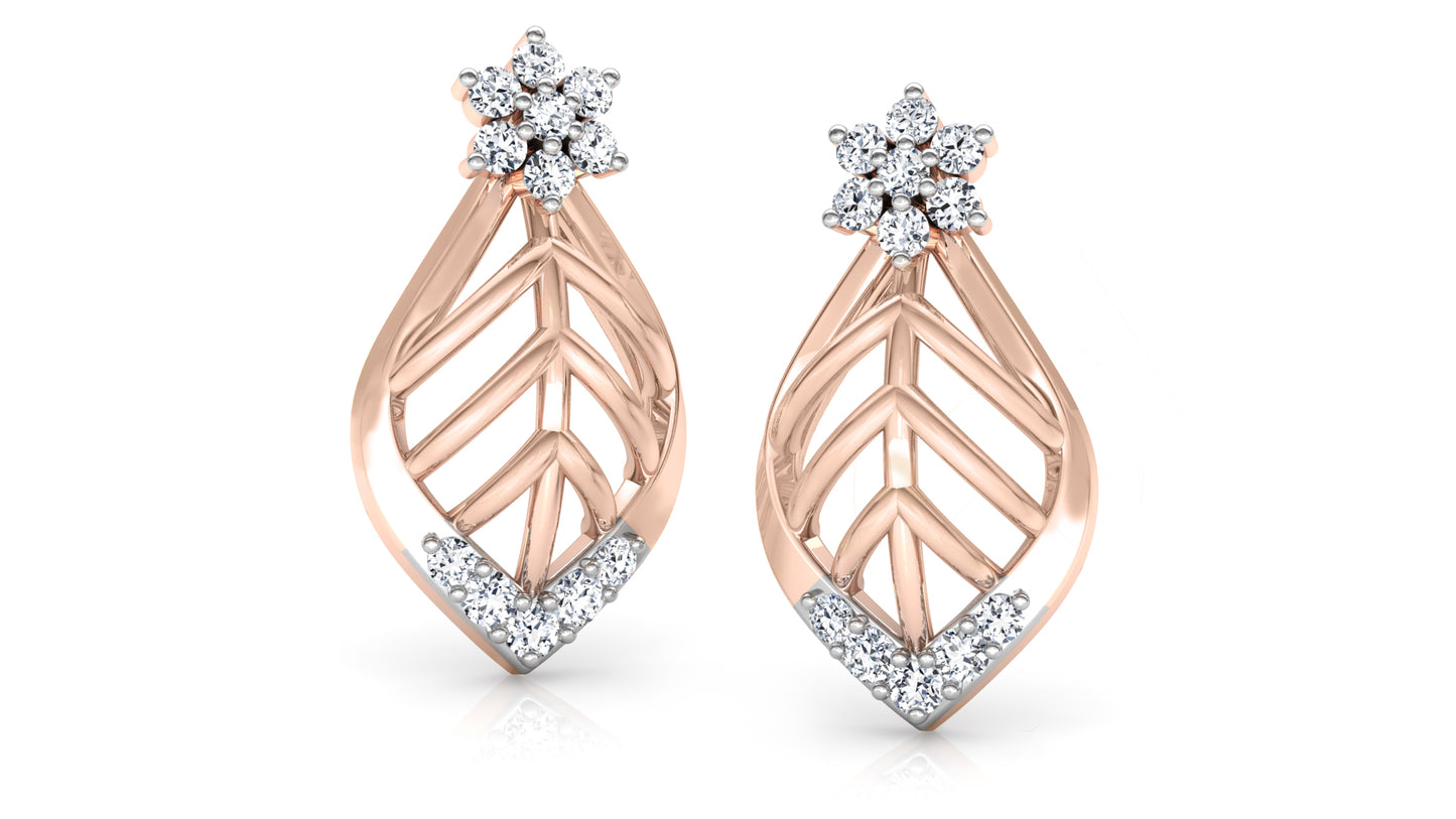 Leaf Luck Diamond Earrings